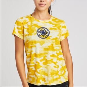SOULCYCLE Yellow Camo Short Sleeve Graphic Tee